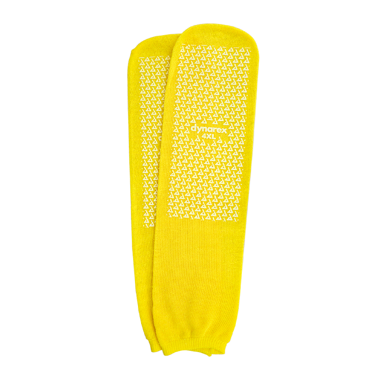 Double Sided Slipper Socks, 4XL, Yellow - 1 pair per Box/48 boxes per Case