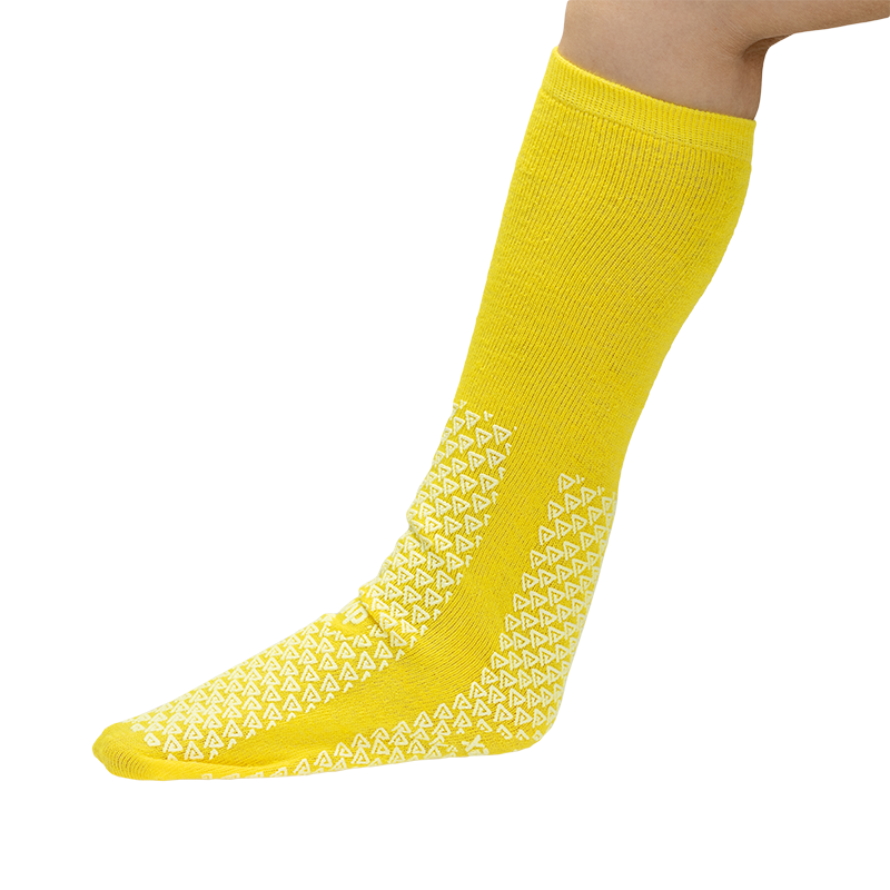 Double Sided Slipper Socks, 4XL, Yellow - 1 pair per Box/48 boxes per Case