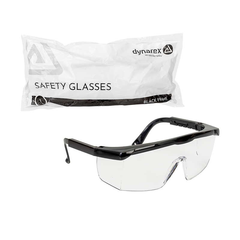Safety Glasses, Black frame - 50 pcs per Case