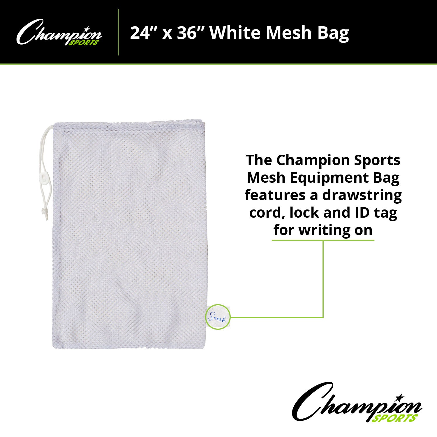 Equipment Bag, Mesh, 24" x 36", White