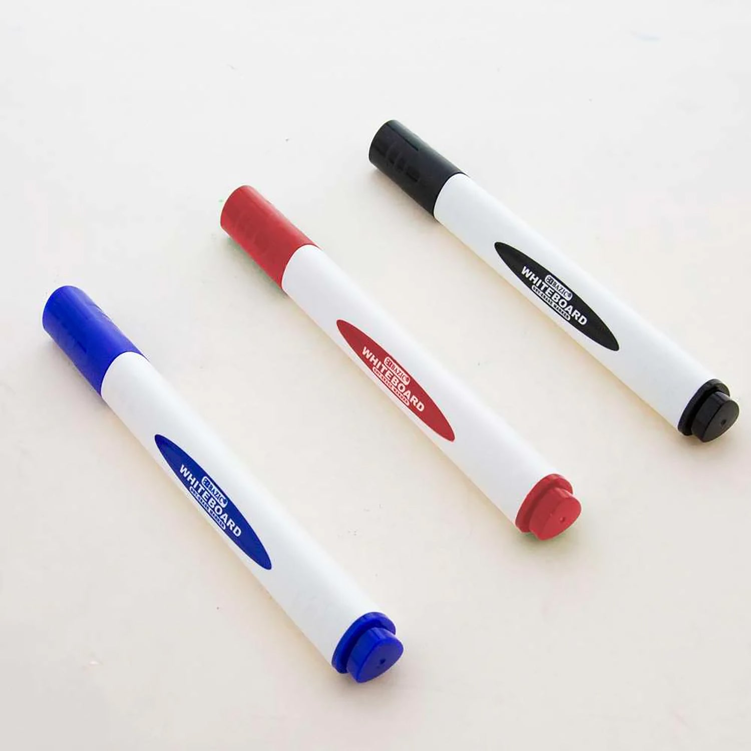 Triangle Dry-Erase Markers, Chisel Tip, Assorted Colors, Pack of 3
