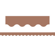 Mocha Scalloped Border Trim, 35 Feet