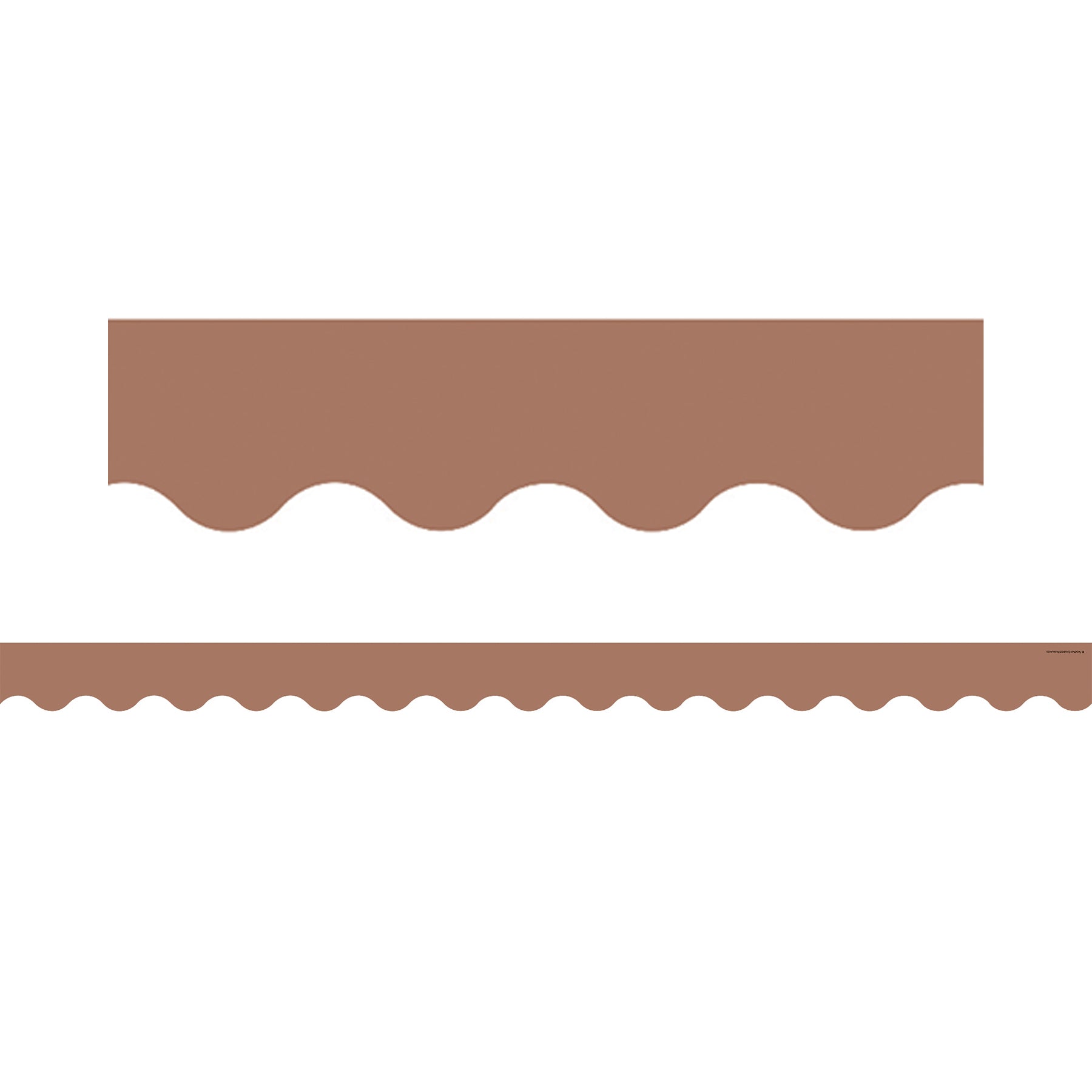 Mocha Scalloped Border Trim, 35 Feet