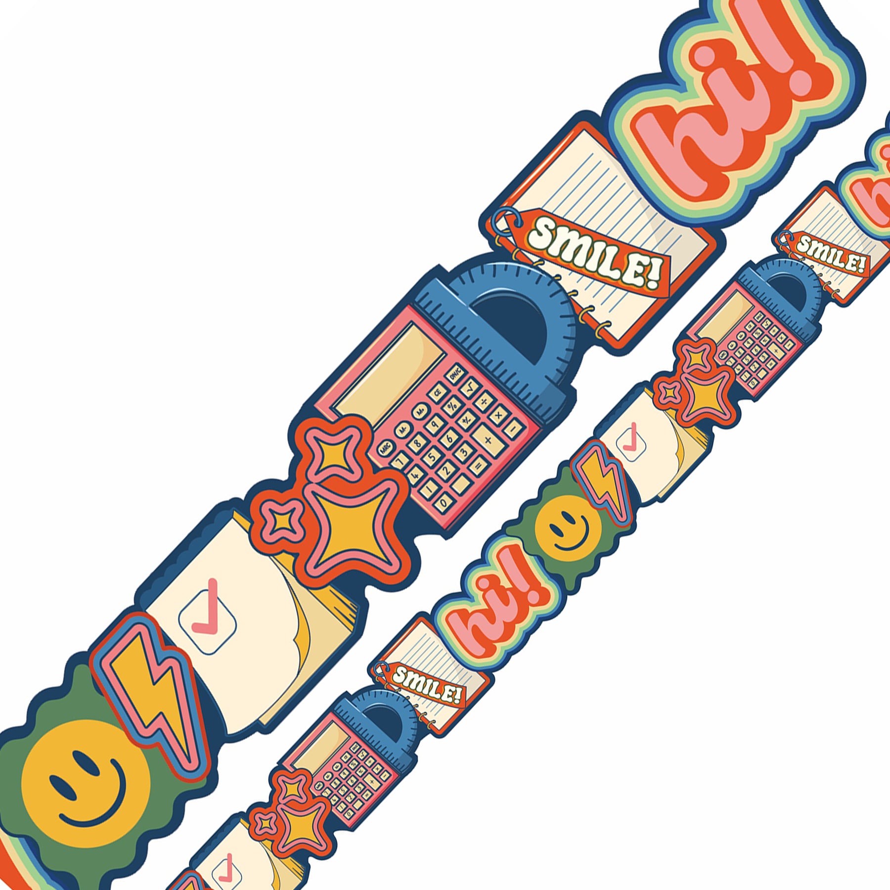 School Icons Extra Wide Deco Trim, 37 Feet
