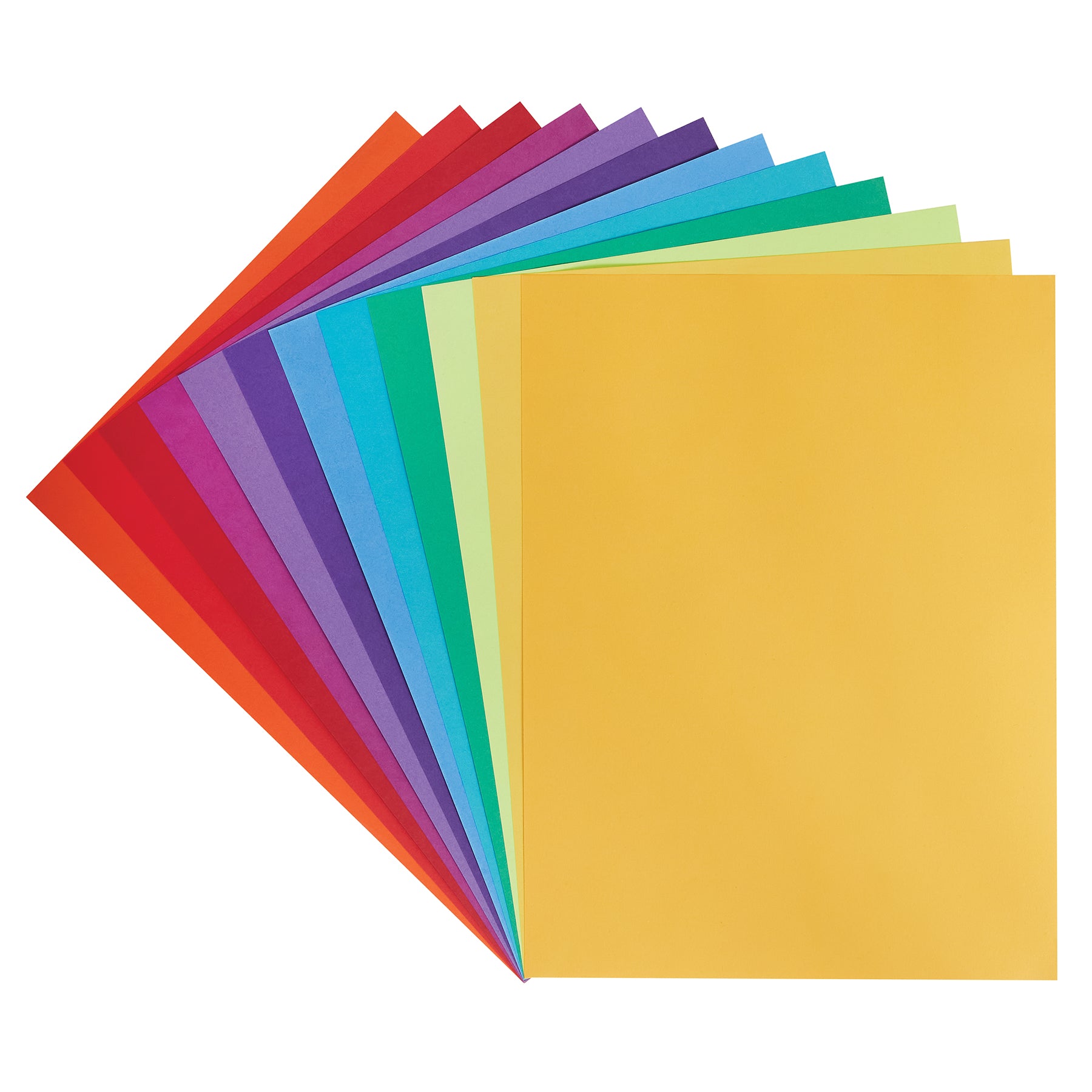 Construction Paper, Heavyweight, Color Wheel Assortment, 12 Vibrant Colors, 9" x 12", 144 Sheets