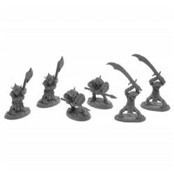 Dungeon Dwellers: REAPER Miniatures REM07044 Dungeon Dwellers Goblin Warriors Miniatures - 6 Piece