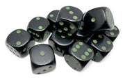 d6Cube 16mm Opaque Black with green (12)