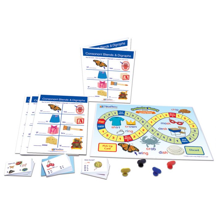 Consonant Blends & Digraphs  Learning Center Game  - Grades 1 - 2