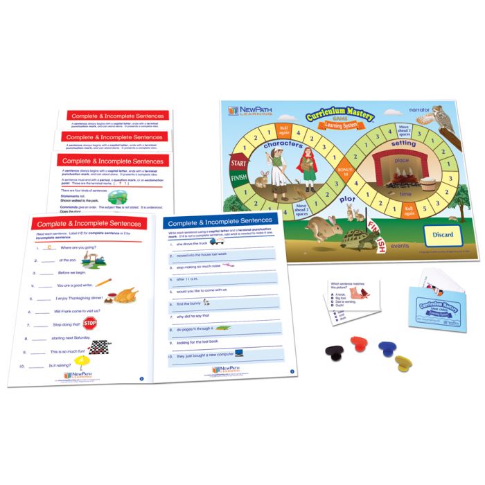 Complete & Incomplete Sentences  Learning Center Game - Grades 1 - 2