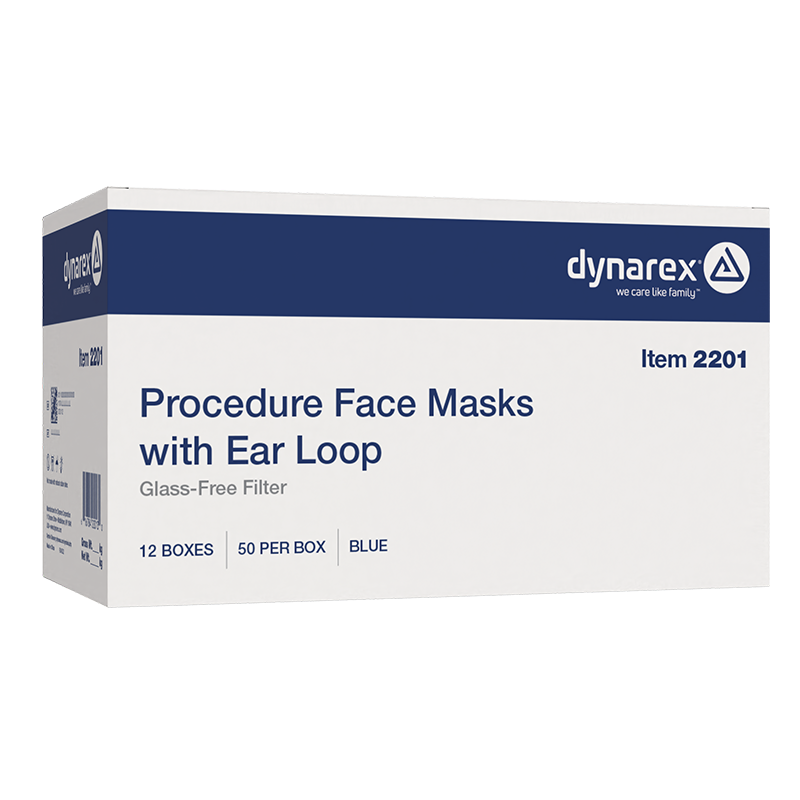 Procedure Face Mask w/ Ear Loop, Blue - 50 pcs per Box/12 boxes per Case