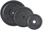 25 LB YORK 1" Standard Contour Cast Iron Plate - Black