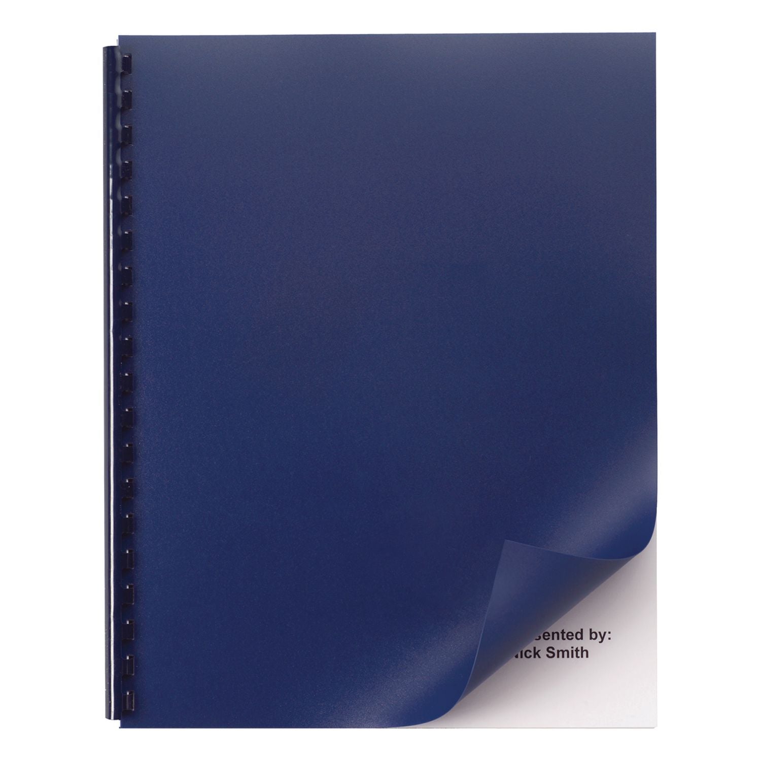 GBC Letter Presentation Cover - 8 1/2" x 11" - Plastic - Navy - Tear Proof, Spill Proof, Unpunched, Moisture Resistant, Opaque, Heavy Duty - 50 / Pack