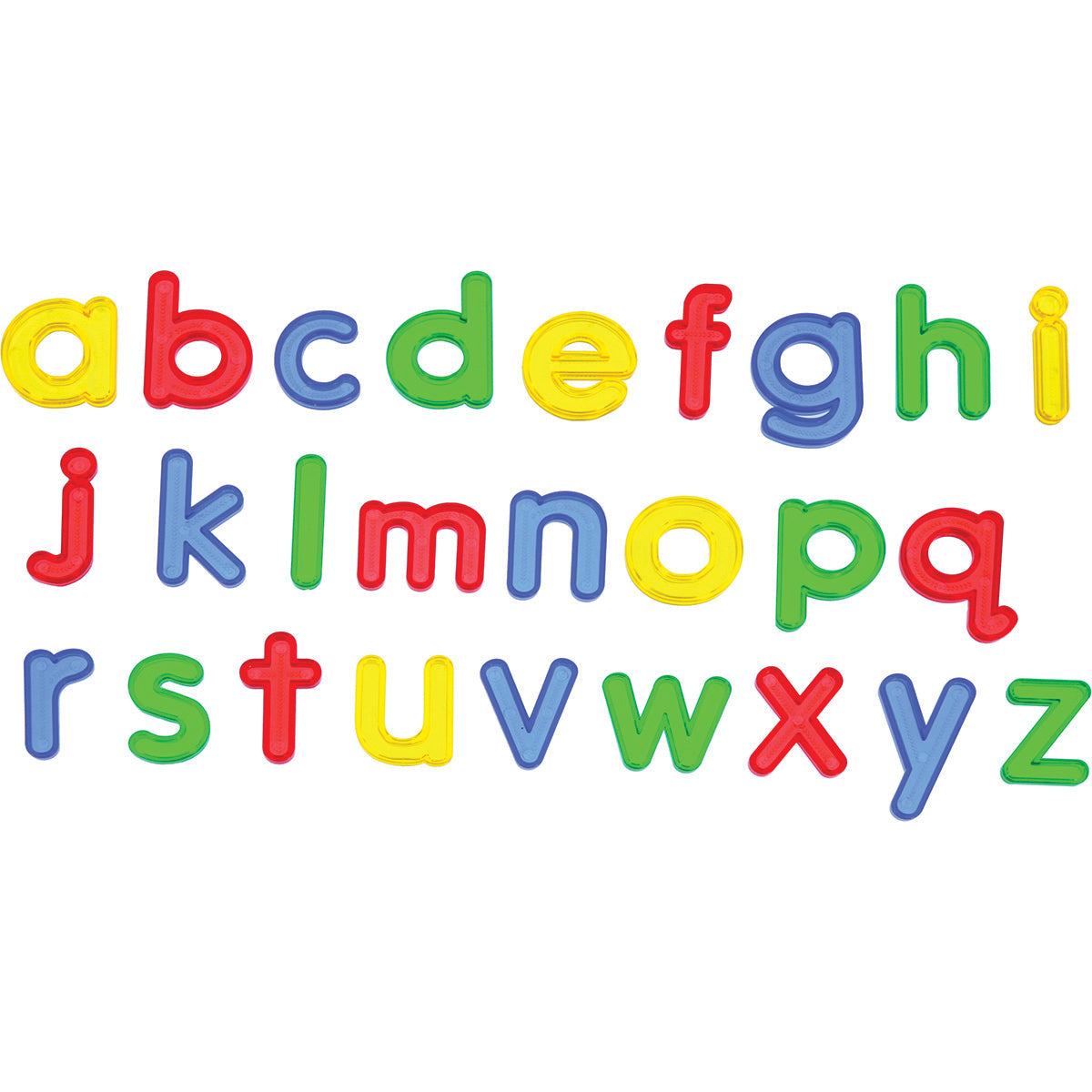 Jumbo See thru Lowercase Alphabet, Set of 26