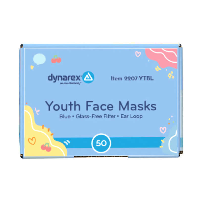 Child Face Mask, Blue - 50 pcs per Box/12 boxes per Case