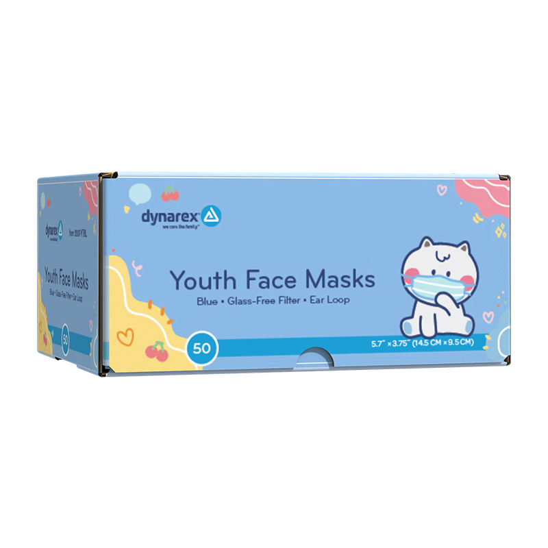 Child Face Mask, Blue - 50 pcs per Box/12 boxes per Case