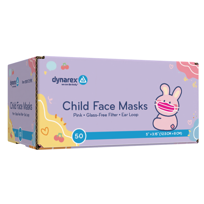 Child Face Mask, Pink - 50 pcs per Box/12 boxes per Case