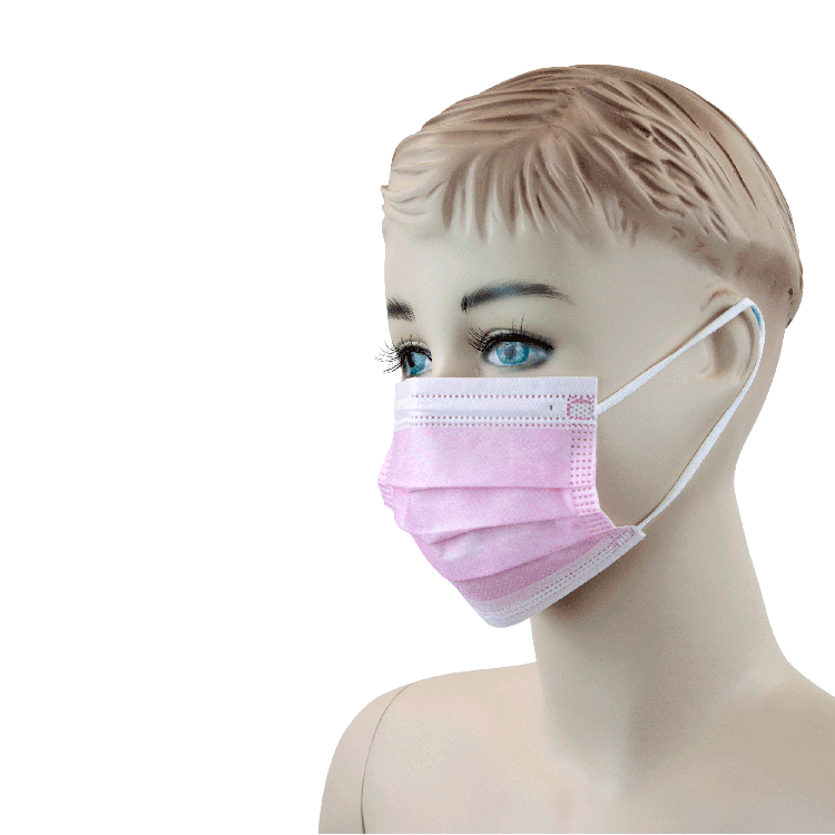 Child Face Mask, Pink - 50 pcs per Box/12 boxes per Case