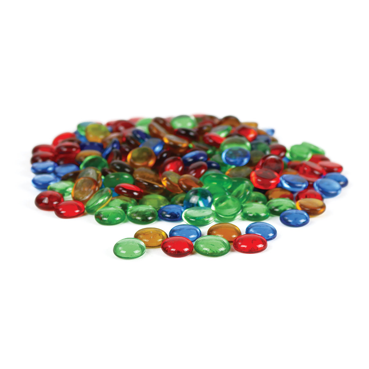 Transparent Rounded Counting Gems, 4 colors ,Set of 200