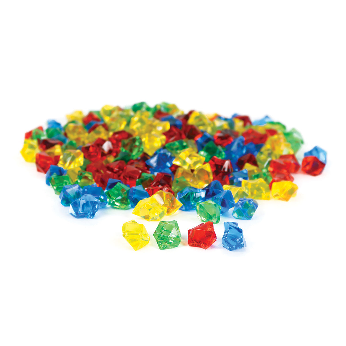 Transparent Counting Jewels, 4 colors, Set of 200