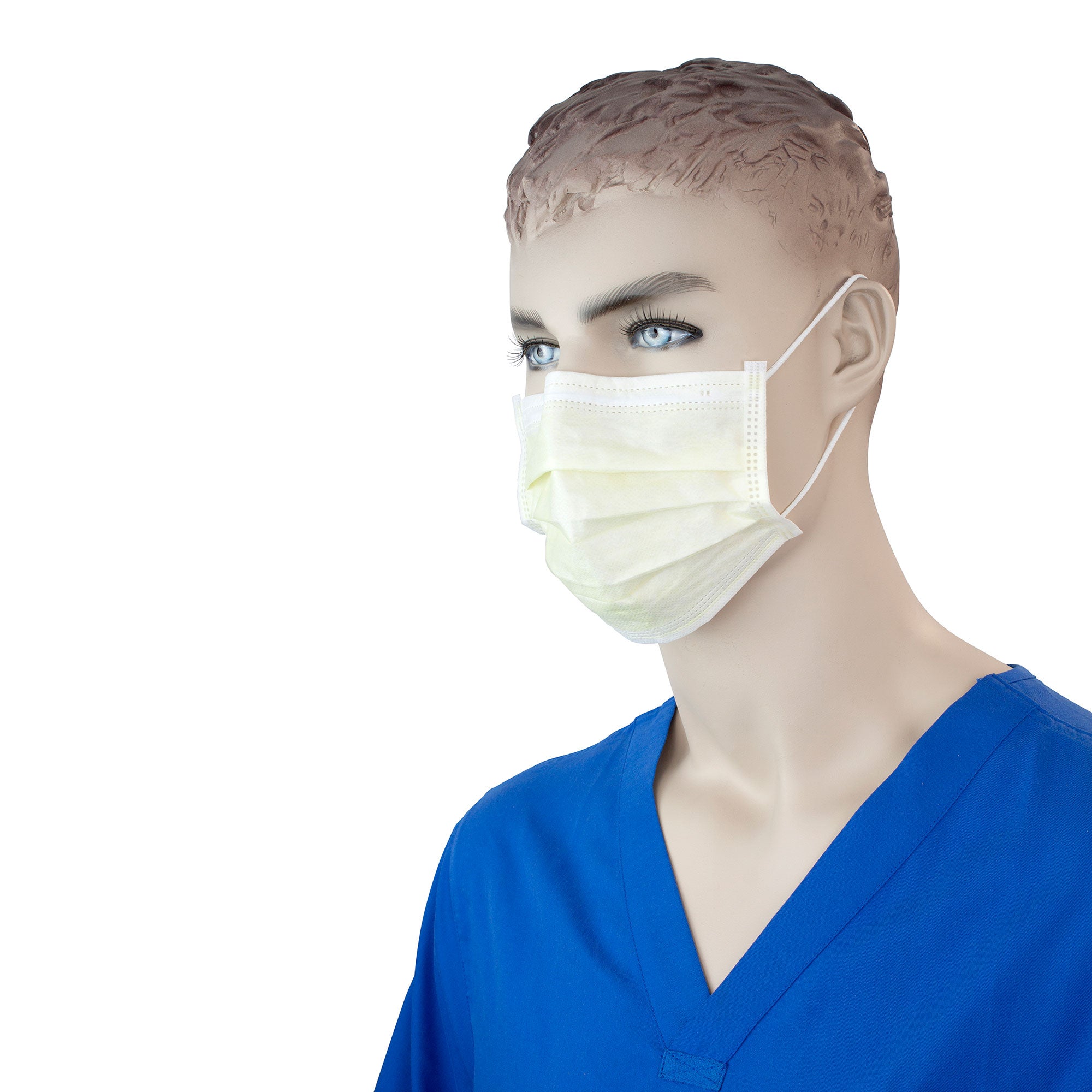 Isolation Mask w/ Ear Loop, Yellow - 50 pcs per Box/12 Boxes per Case