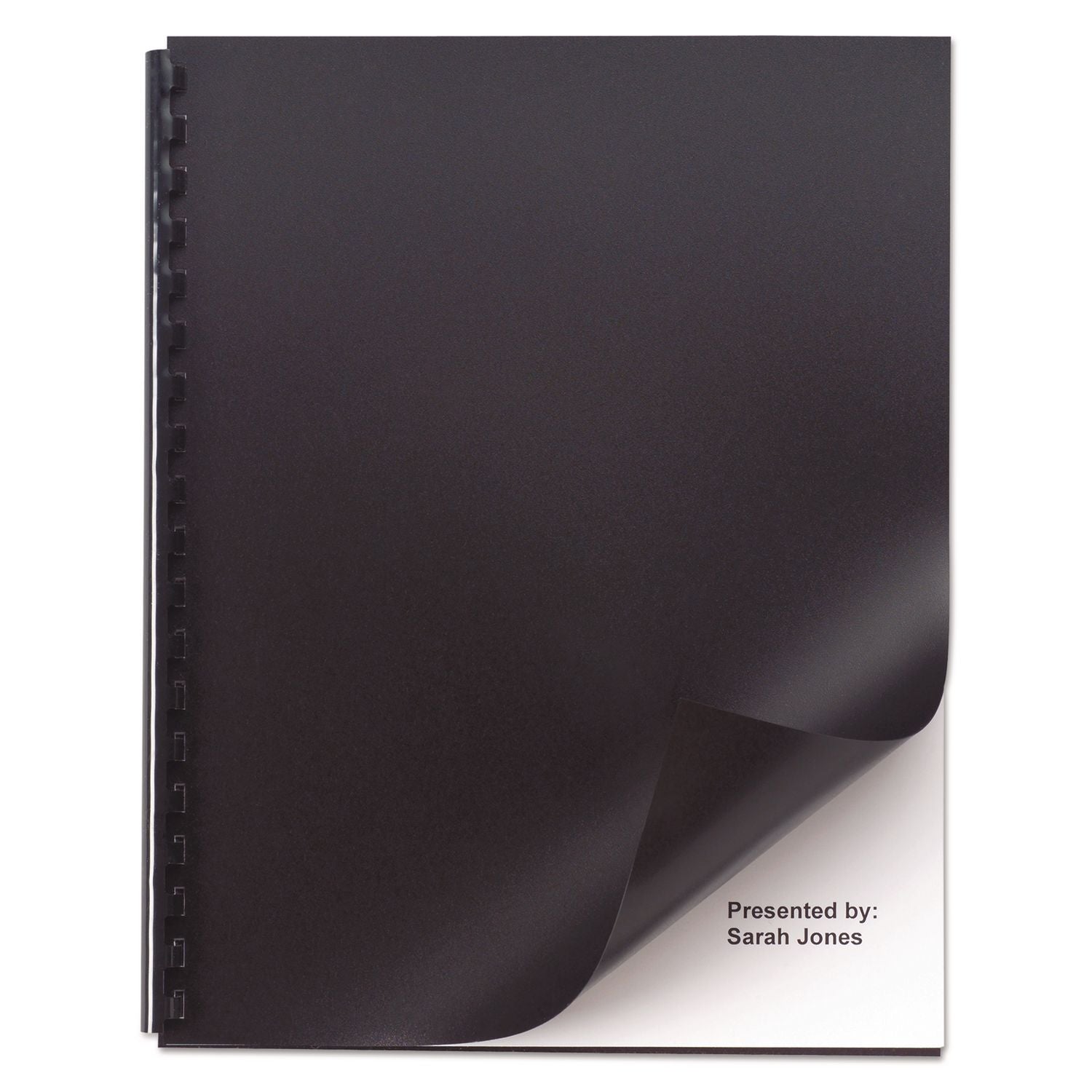 GBC Letter Presentation Cover - 8 1/2" x 11" - Plastic - Black - Tear Proof, Spill Proof, Unpunched, Moisture Resistant, Opaque, Heavy Duty - 50 / Pack