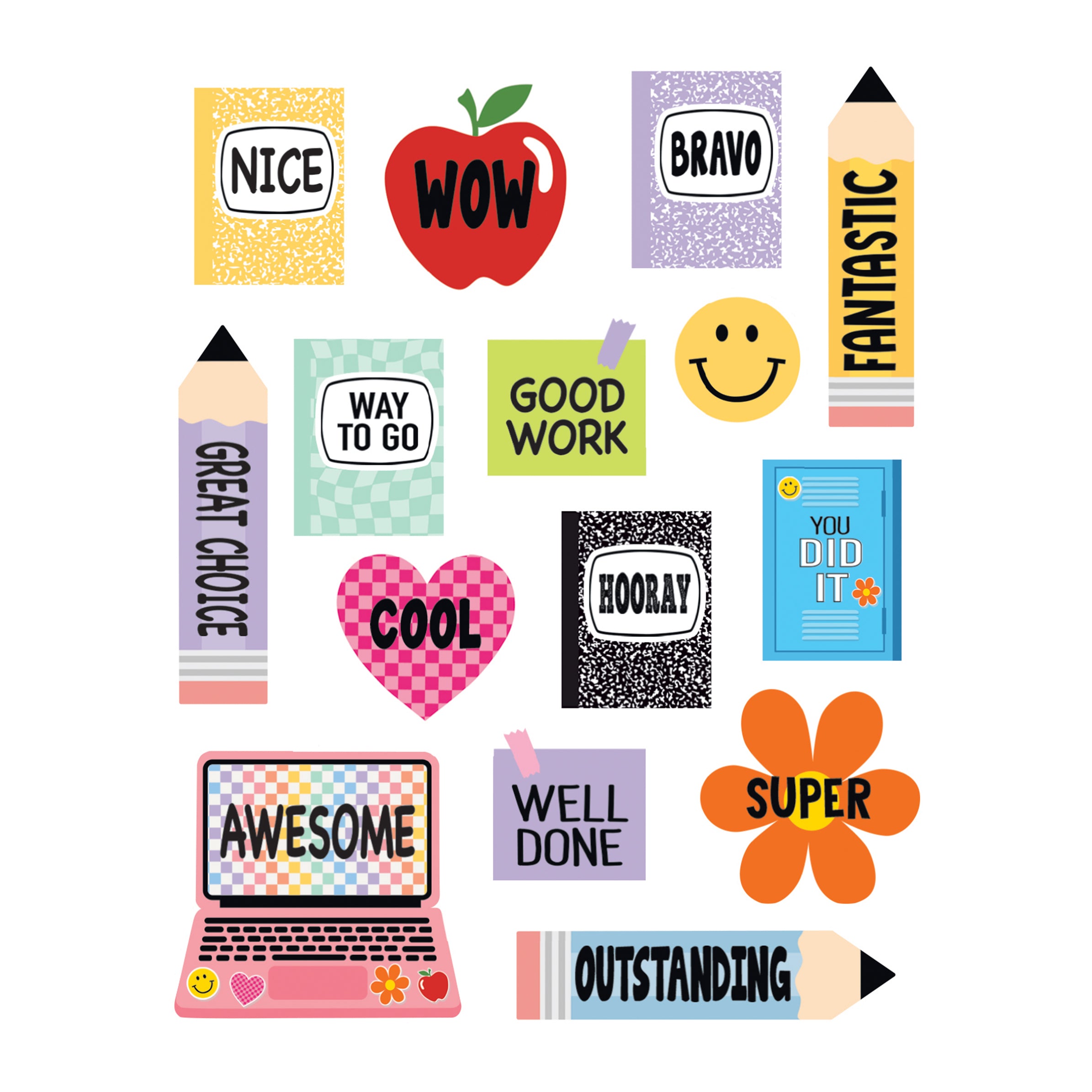 Cool for School Stickers, Pack of 90