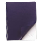 GBC Regency Letter Presentation Cover - 8 1/2" x 11" - 200 Sheets Capacity - Imitation Leather, Faux Leather, Paper Stock - Navy - Rounded Corner, Durable, Unpunched, Opaque - 200 / Box
