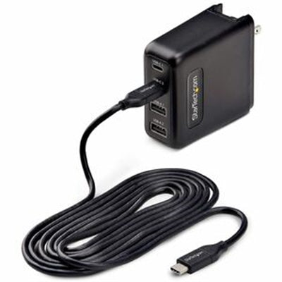 StarTech.com 100W 2 X USB-C + 2 X USB-a GaN Charger W/ Rotating Plug