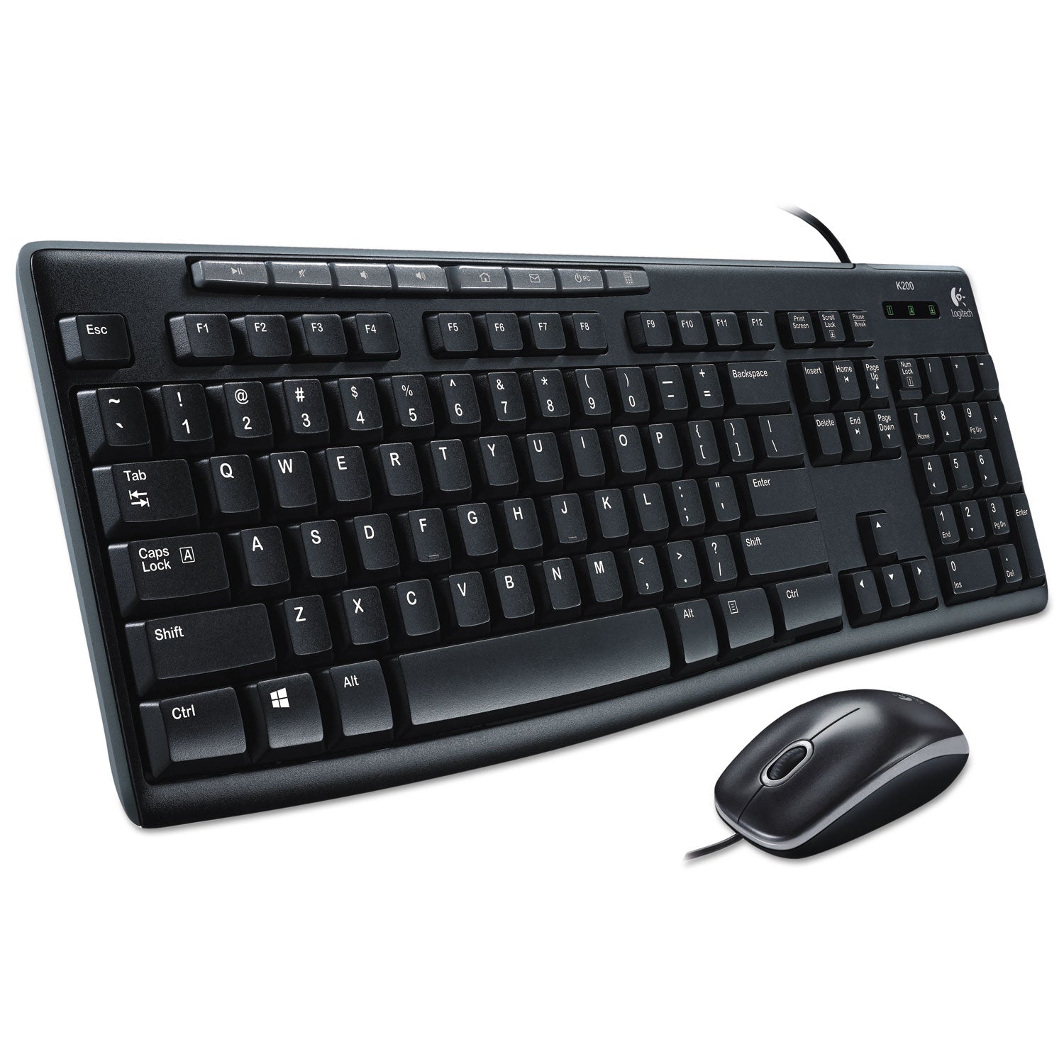 Logitech MK200 Media Corded Keyboard and Mouse Combo