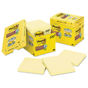 1080 - 4" Flag/Note Width x 4" Flag/Note Length - Square - 90 Sheets per Pad - Ruled - Canary Yellow - Paper - Self-adhesive, Repositionable - 12 / Pack