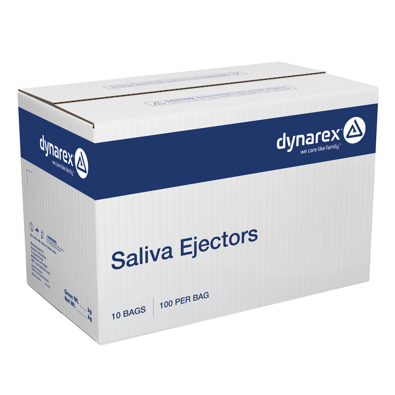 Saliva Ejectors, White Tip / White Body - 100 pcs per Box/10 Boxes per Case
