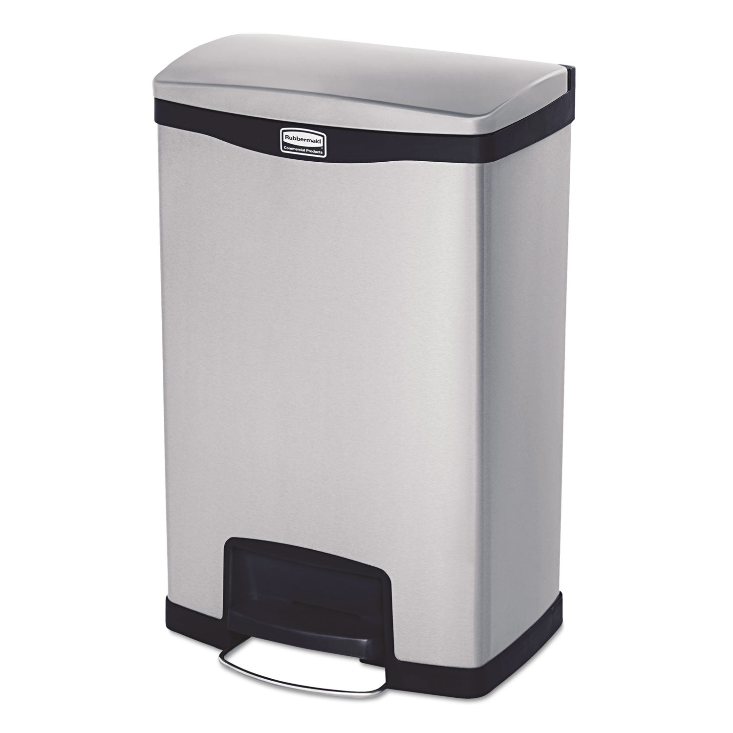 13 gal Capacity - 28.7" Height x 13.7" Width - Stainless Steel, Poly - Black - 1 Each