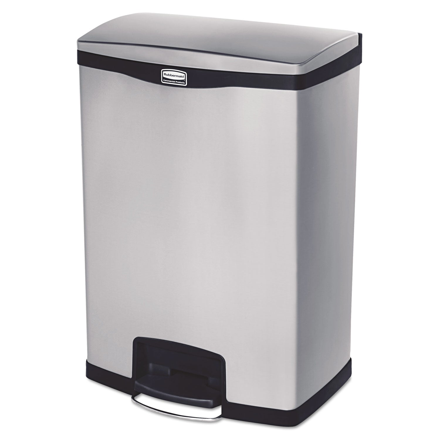 24 gal Capacity - 31.8" Height x 16.2" Width - Poly, Stainless Steel - Black - 1 Each