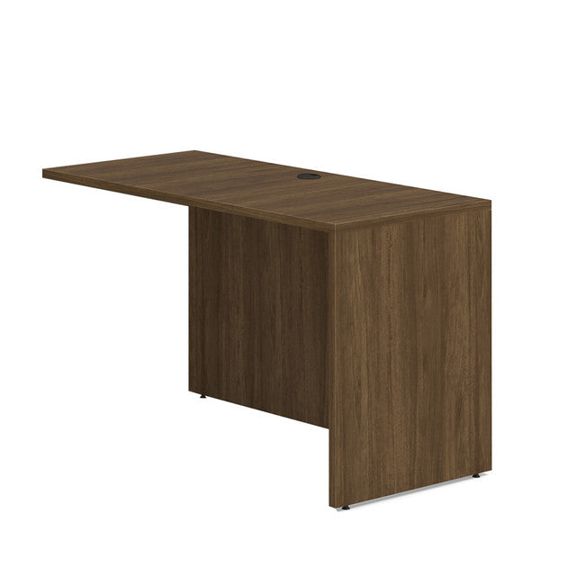 OfficeSource Laminate Reversible Return - 47''W x 24''D - Modern Walnut