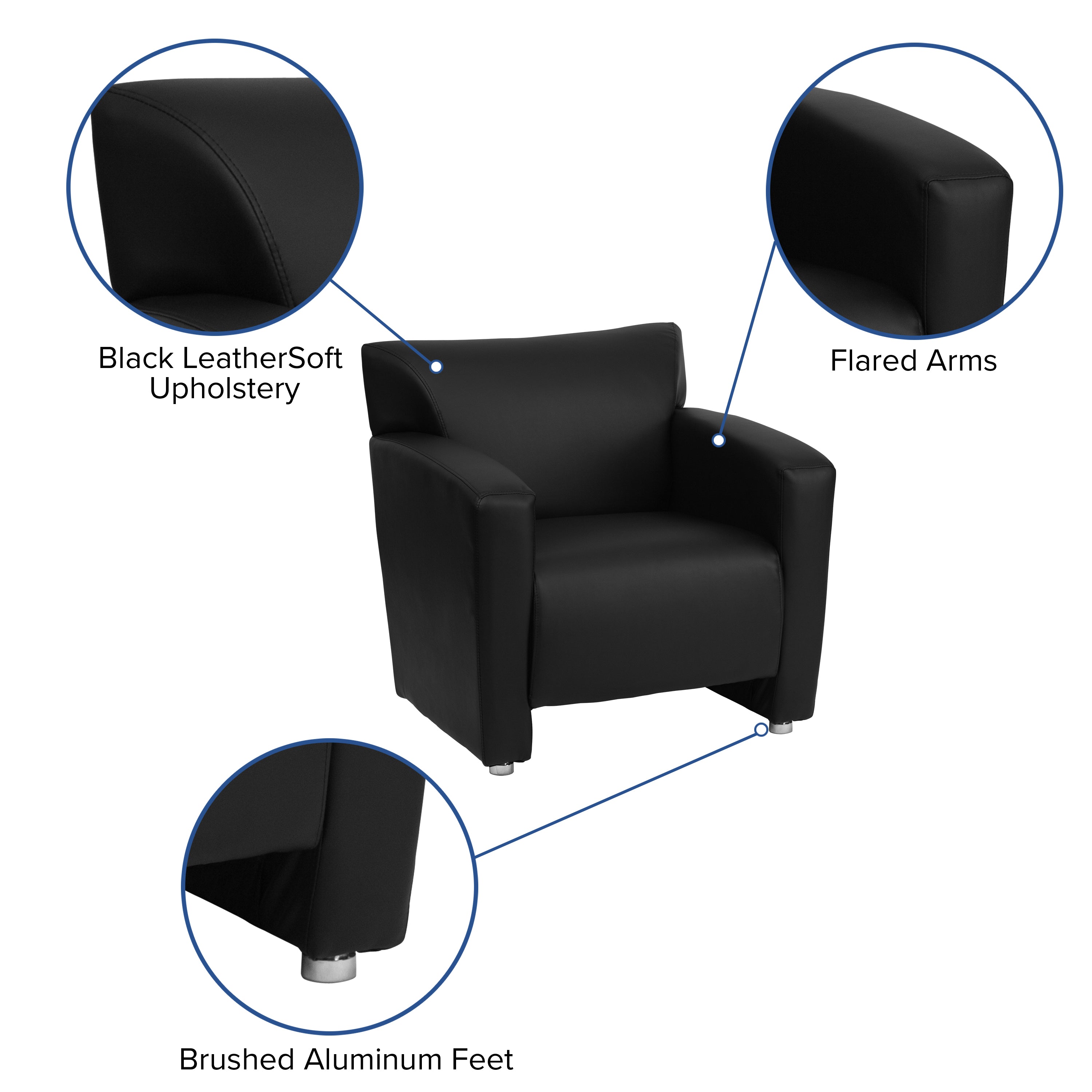 HERCULES Majesty Series Black LeatherSoft Chair