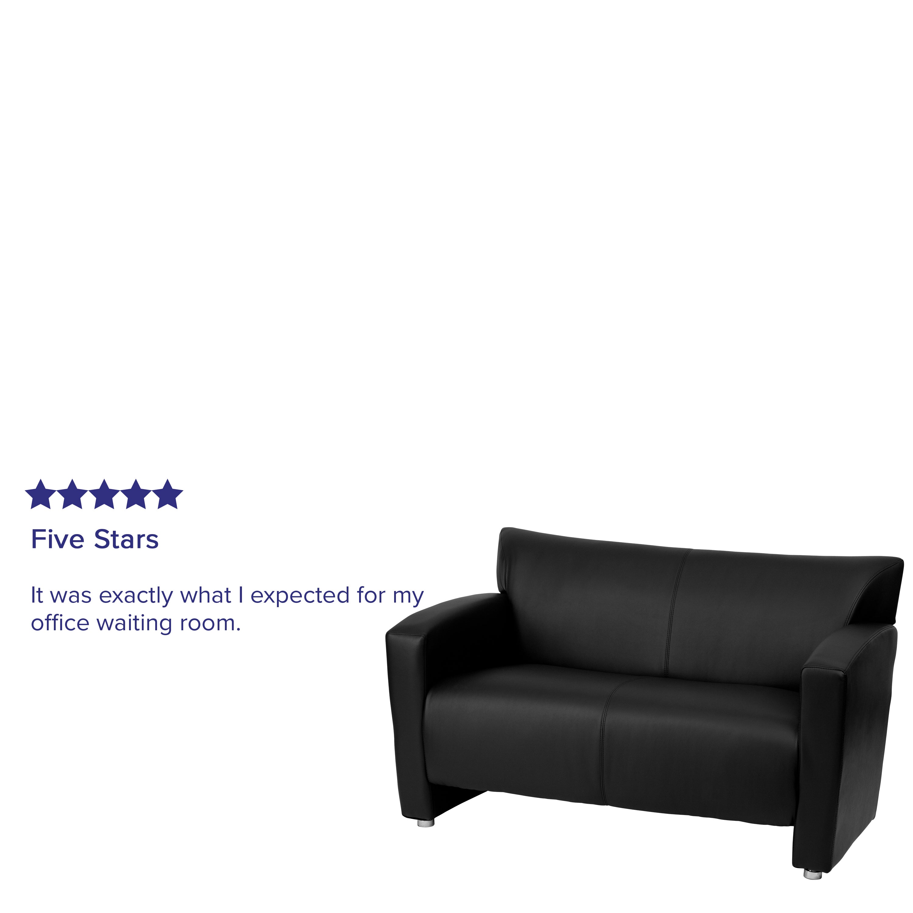 HERCULES Majesty Series Black LeatherSoft Loveseat
