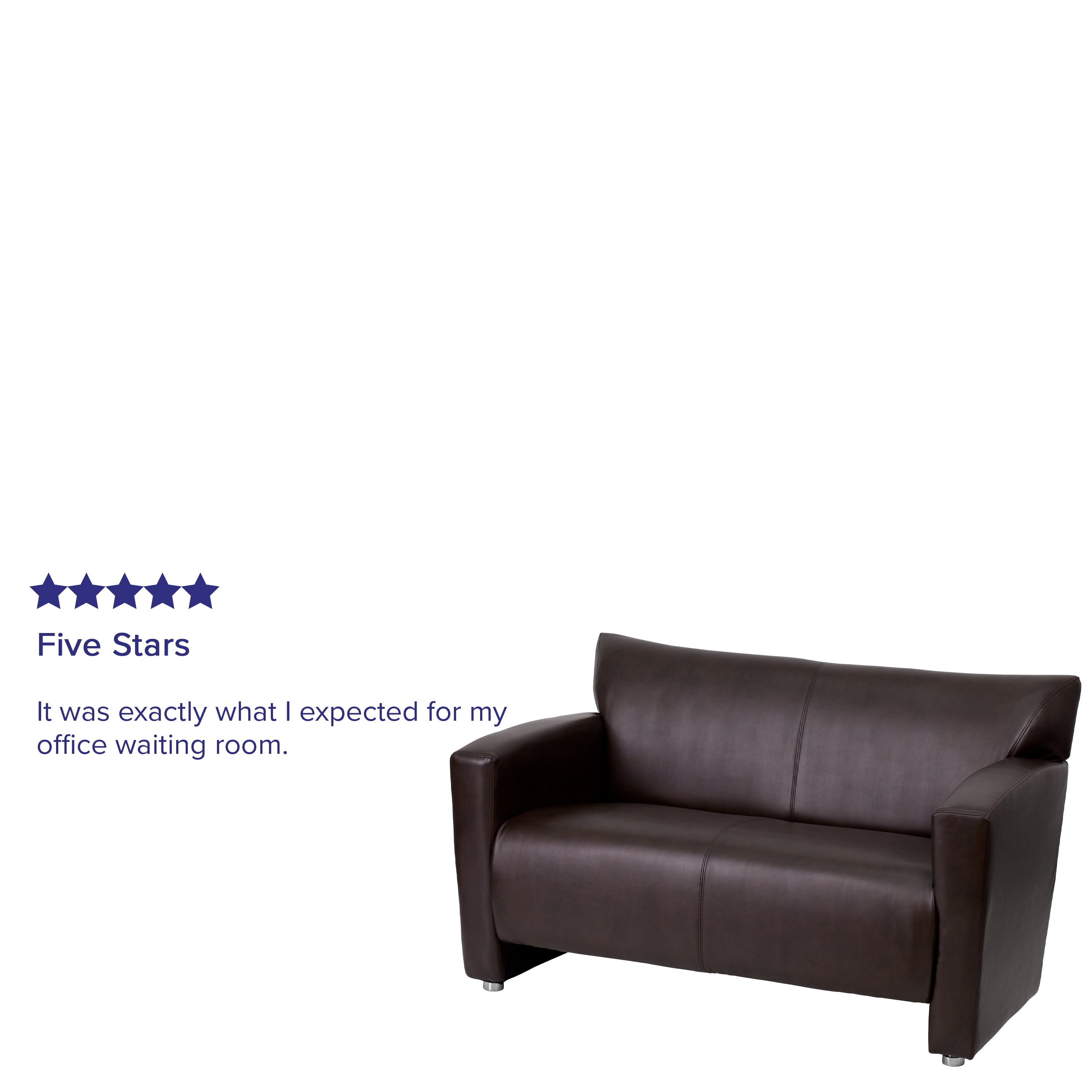 HERCULES Majesty Series Brown LeatherSoft Loveseat