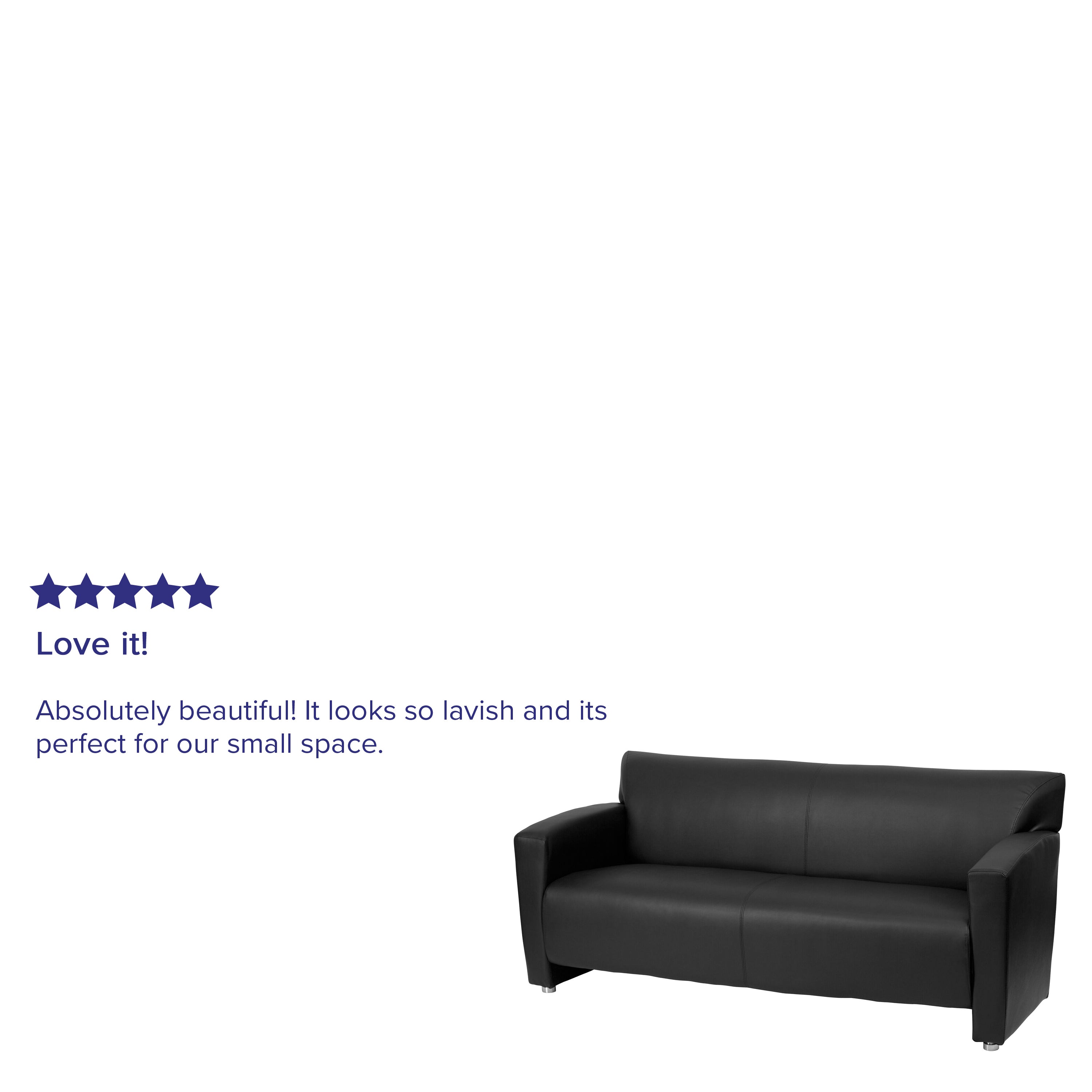HERCULES Majesty Series Black LeatherSoft Sofa