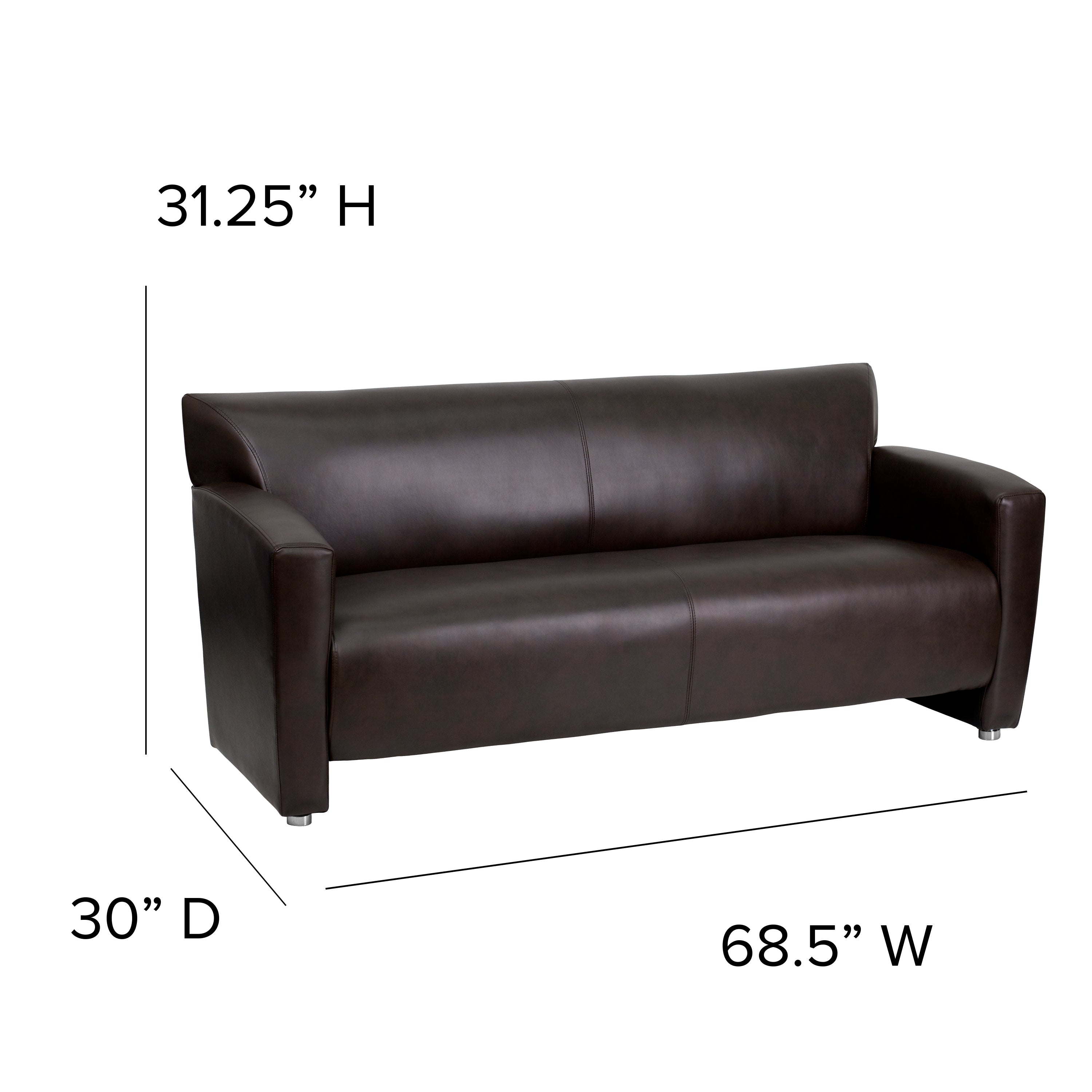 HERCULES Majesty Series Brown LeatherSoft Sofa