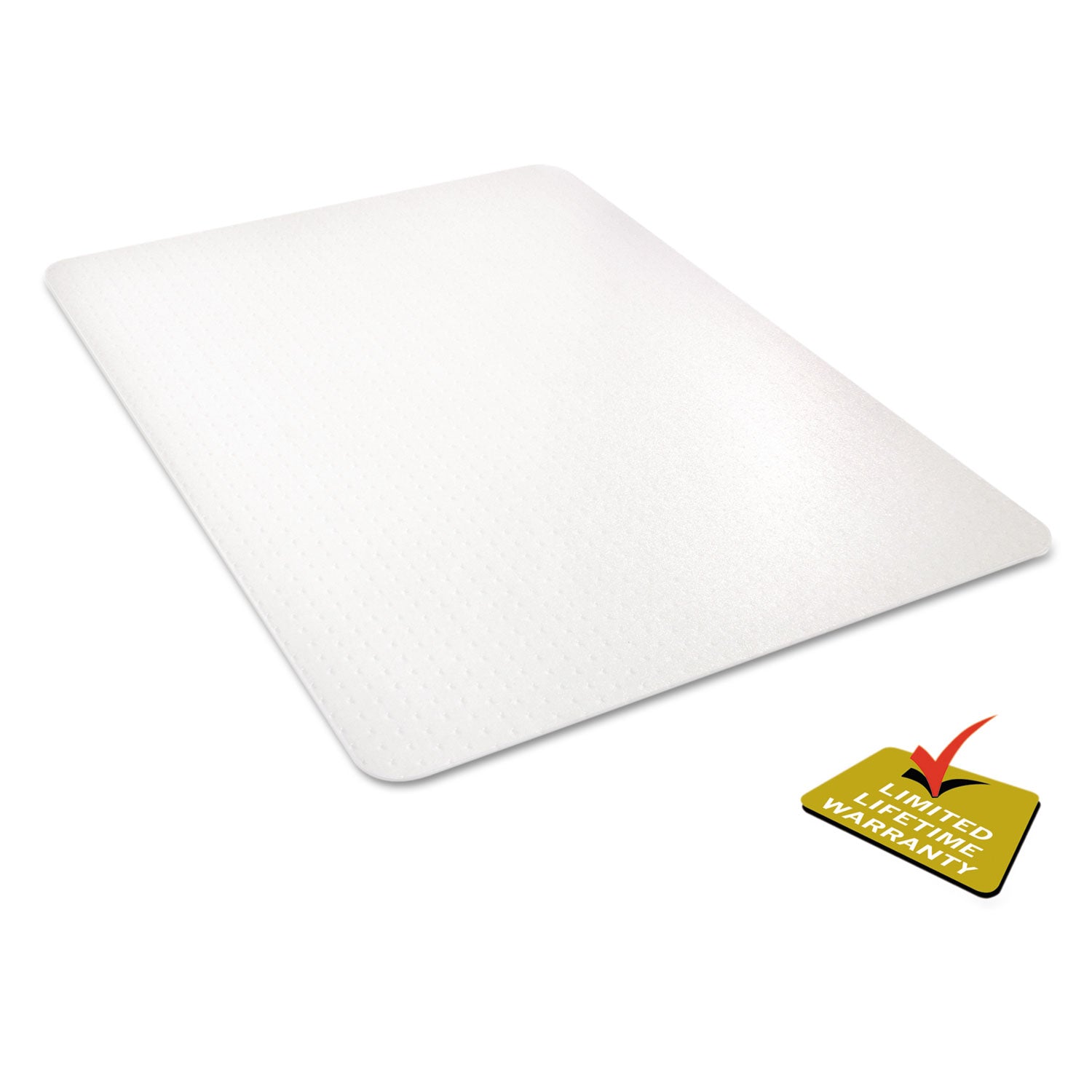 Deflecto EconoMat Chair Mat - Carpeted Floor - 48" Length x 36" Width x 0.063" Thickness - Rectangular - Polycarbonate - Clear - 1 Each
