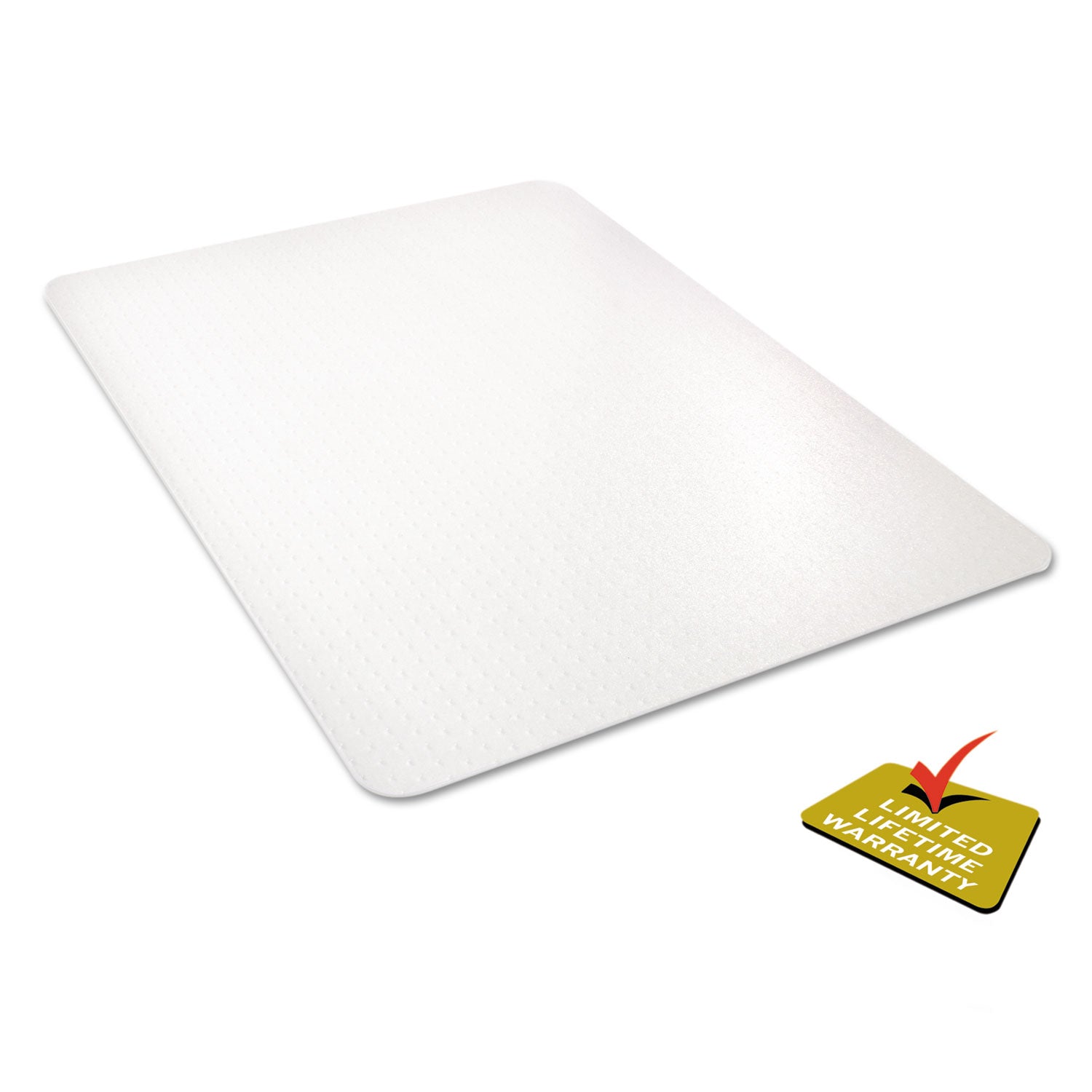 Deflecto EconoMat Chair Mat - Carpeted Floor - 53" Length x 45" Width x 0.063" Thickness - Rectangular - Polycarbonate - Clear - 1 Each