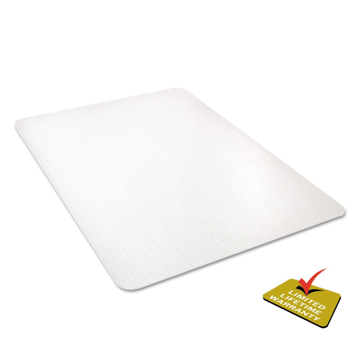 Deflecto EconoMat Chair Mat - Carpeted Floor - 60" Length x 46" Width x 0.063" Thickness - Rectangular - Polycarbonate - Clear - 1 Each