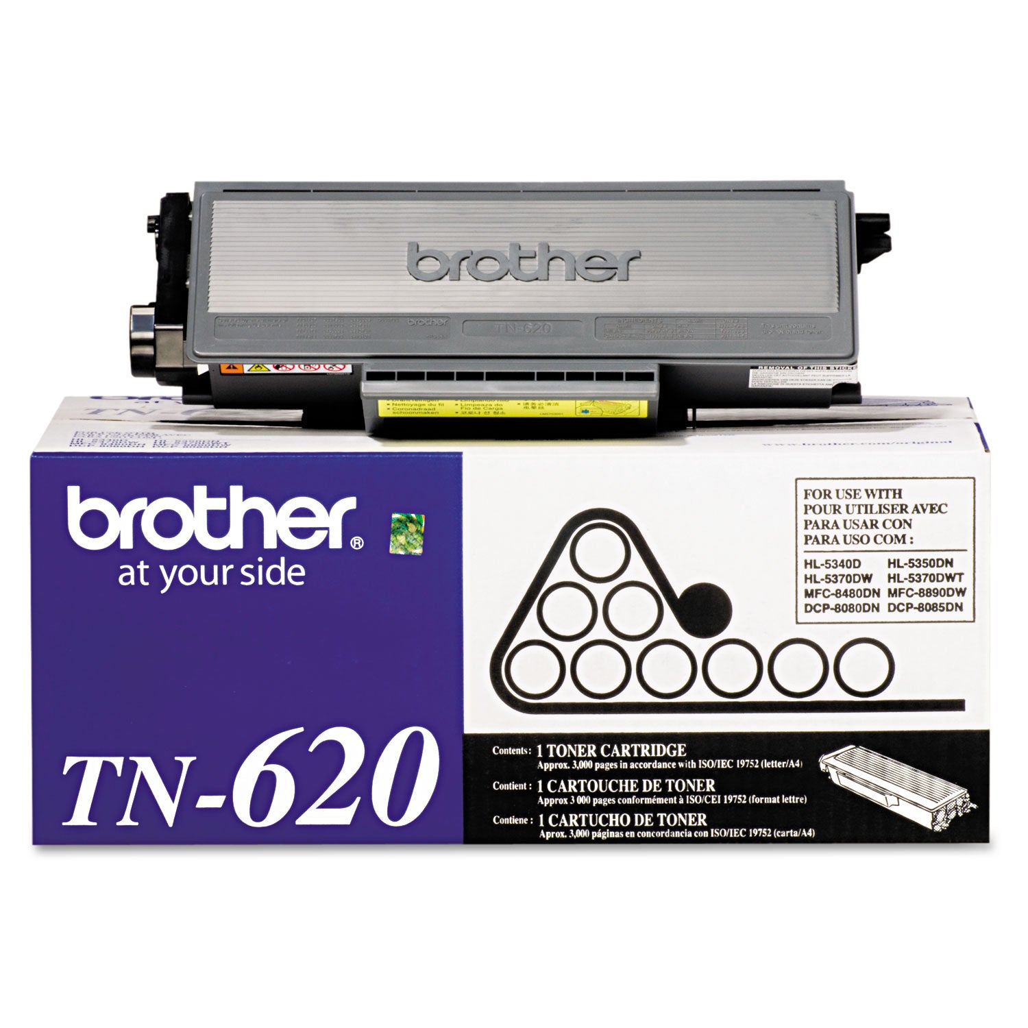Brother TN620 Original Laser Toner Cartridge - Black - 1 Each