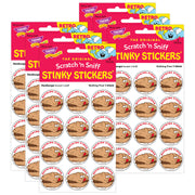 Nothing Finer/Hamburger scent Retro Scratch 'n Sniff Stinky Stickers®, 24 Per Pack, 6 Packs