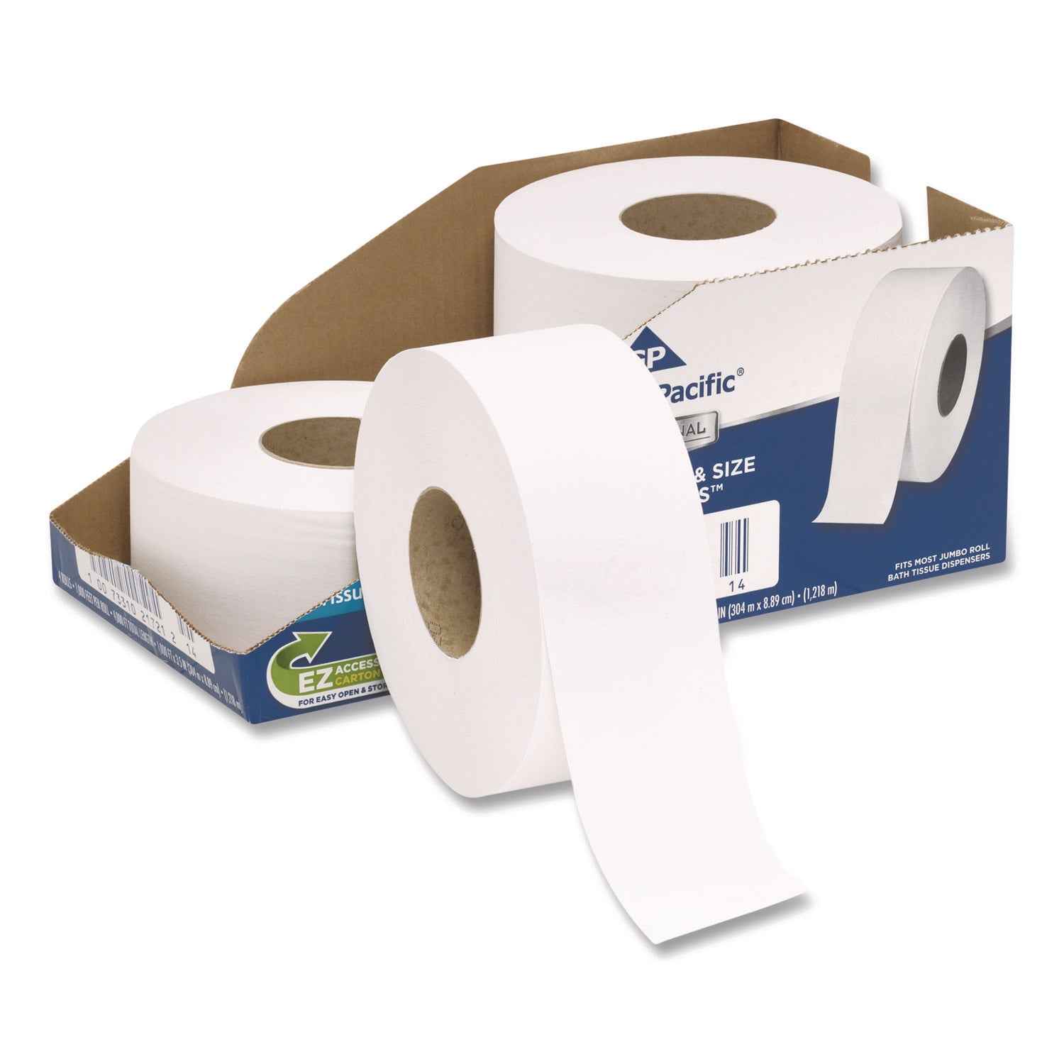 2 Ply - 3.50" Width x 1000 ft Length - 9" Roll Diameter - White - 4 / Carton