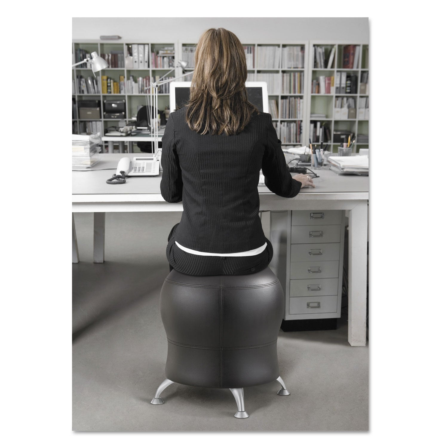 Chair Zenergy Ball Blk Vnyl
