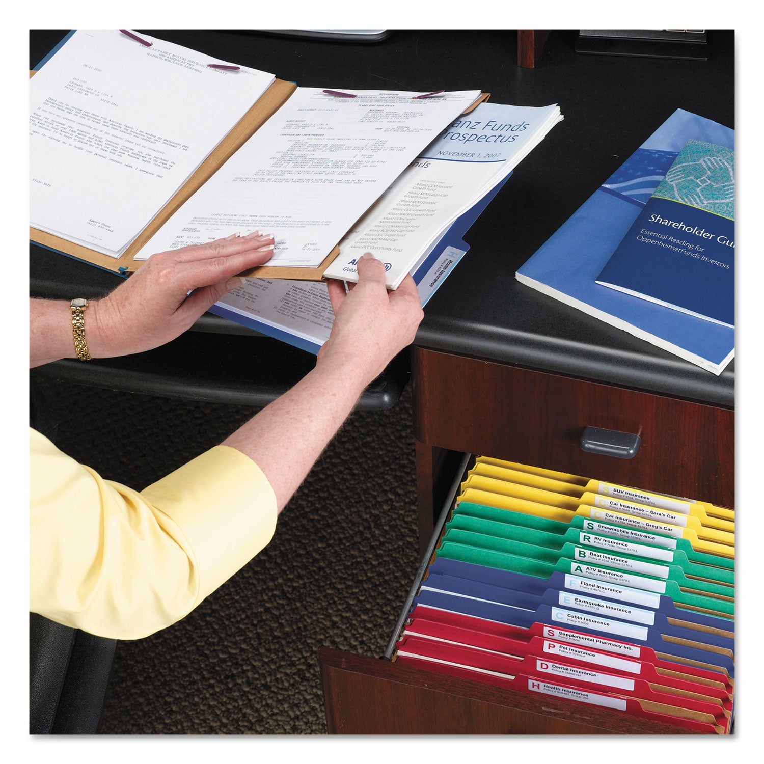 Smead SafeSHIELD 2/5 Tab Cut Legal Recycled Classification Folder, 8 1/2" x 14", 2" Expansion, 2 Fasteners, 2 Pockets, 2 Dividers, Red, Heavy Duty, Tear Resistant, 100% Recycled, 10/Box