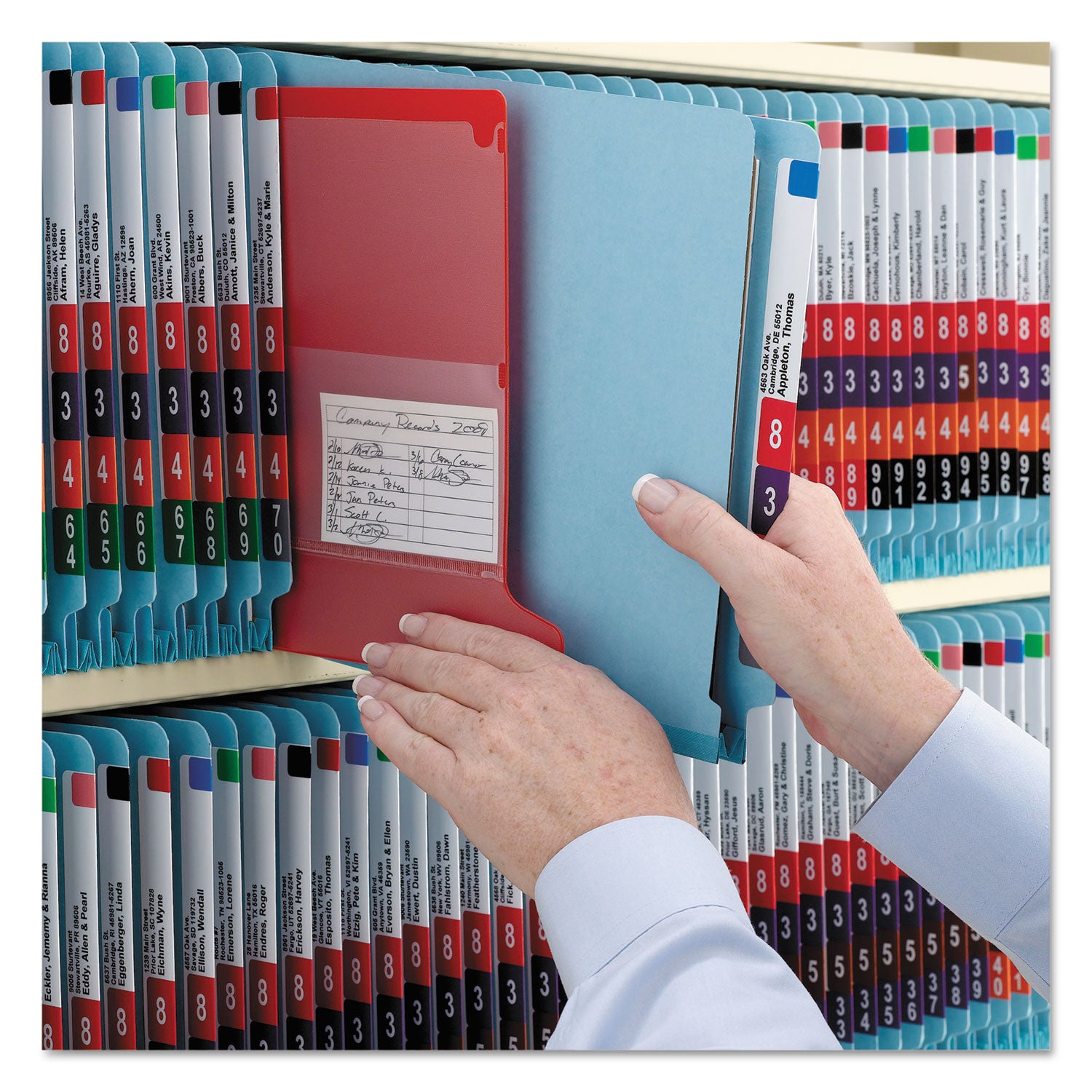 Smead Legal Recycled Classification Folder - 8 1/2" x 14" - 2" Expansion - 2 x 2S Fastener(s) - 2" for Folder - End Tab Location - 2 Divider(s) - 25 pt. - Pressboard - Blue - 100% Recycled - 10 / Box