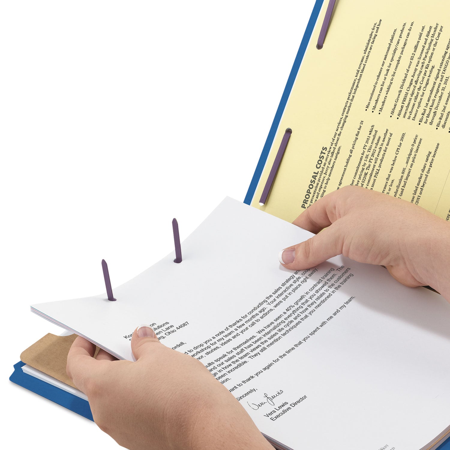 Smead SafeSHIELD 2/5 Tab Cut Legal Recycled Classification Folder, 8.5" x 14", 2" Expansion, 2 Fasteners, 1 Divider, 25 pt. Pressboard, Dark Blue, Heavy Duty, Tear Resistant, 100% Recycled, 10/Box