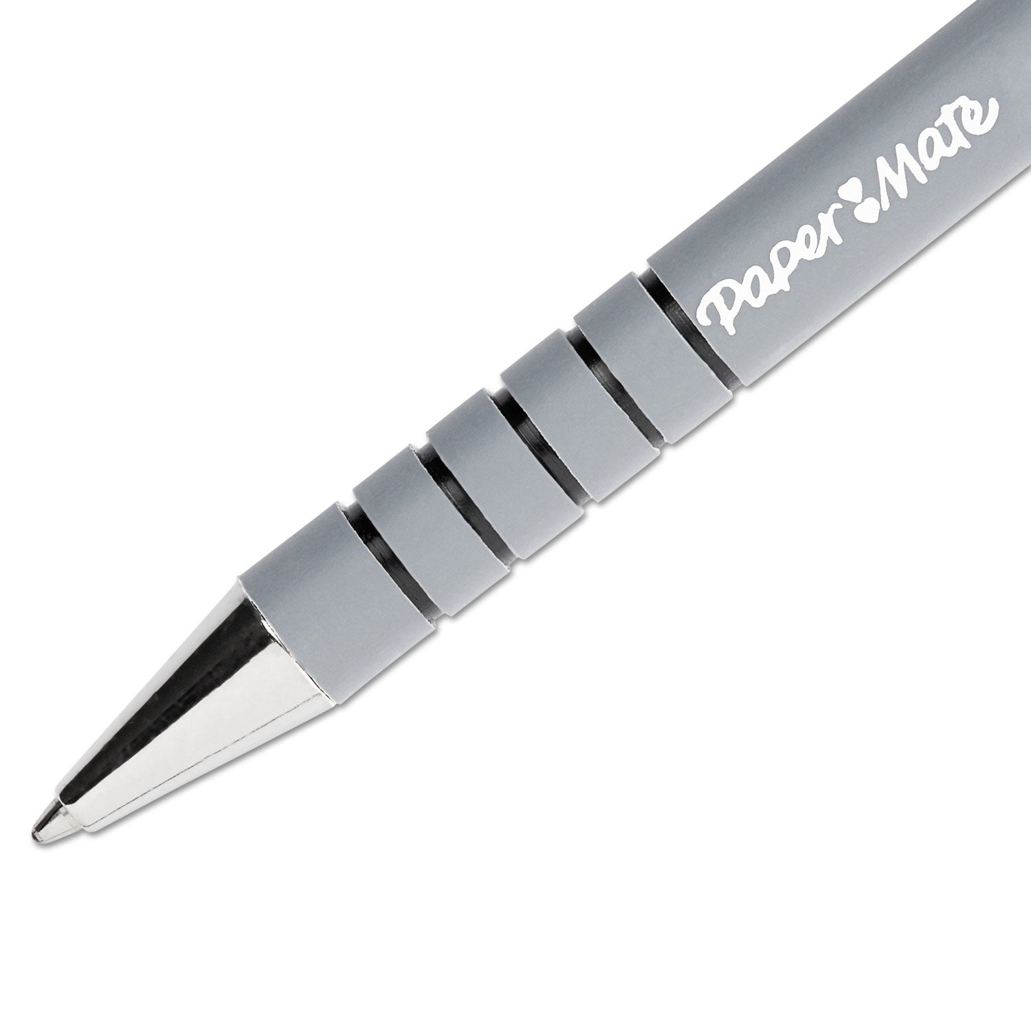Paper Mate Flexgrip Ultra Retractable Pens - Medium Pen Point - Refillable - Retractable - Black Ink - Alcohol Based - Rubber Barrel - 1 Dozen